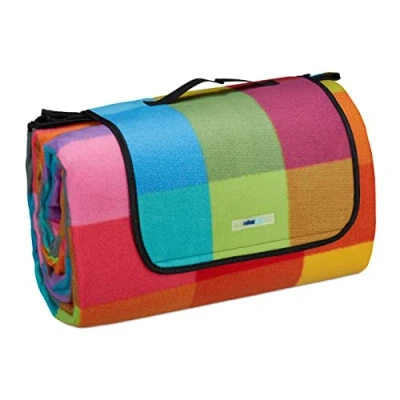 Afbeelding van Relaxdays picknickkleed 200x300 kleed park fleecedeken extra groot buitenkleed