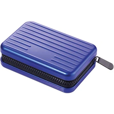 Afbeelding van TROIKA Moderne kaartenbox 105 x 70 30 mm, Blauw, Modern