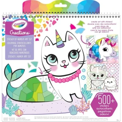 Afbeelding van Crayola Creations Kleurboek Sticker Op Nummer Set