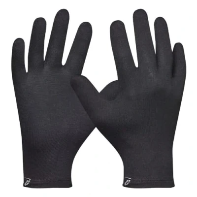 Afbeelding van Gebol Katoenen handschoenen, 1 paar, maat L/XL, duurzame herbruikbare handschoenen van biologisch katoen, antibacterieel, antiviraal, geschikt voor touchscreen, dames en heren, zwart