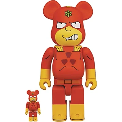 Afbeelding van 400% &amp; 100% Bearbrick set Radioactive Man (The Simpsons)