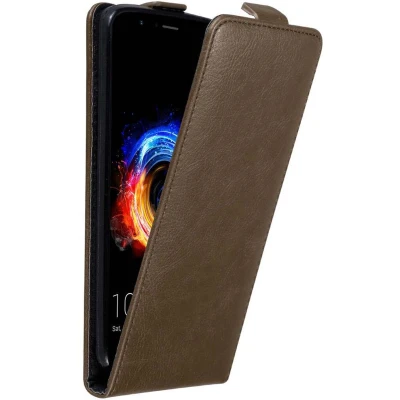Afbeelding van Cadorabo Hoesje geschikt voor Honor 8 PRO in KOFFIE BRUIN Beschermhoes flip design Case Cover met magnetische sluiting