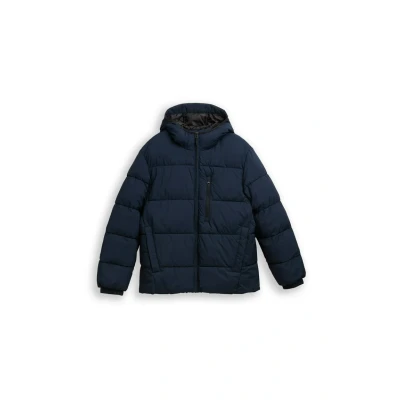 Afbeelding van TOM Tailor Denim Puffer Winterjas, Heren, Maat: Small, Sky captain blue