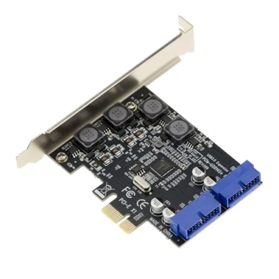 Afbeelding van KALEA INFORMATIQUE PCI Express PCIe naar USB 3.0 2 interne USB3 19 punts 5G controllerkaart met NEC chipset