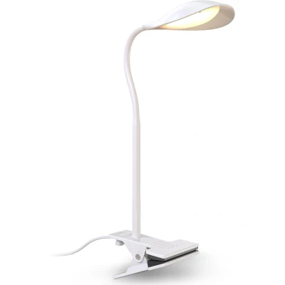 Afbeelding van B.K.Licht Bureau Klemlamp wit leeslamp met klem 3.000K 4.5W