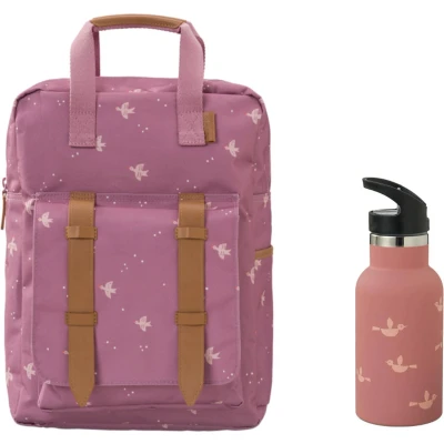 Afbeelding van Fresk rugzak + drinkfles thermos Swallow/Birds