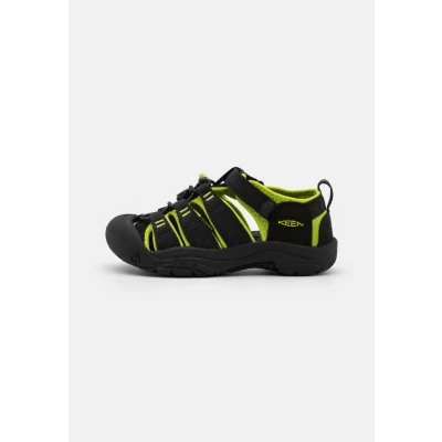 Afbeelding van Keen Newport H2 Youth Unisex Outdoorsandalen voor kinderen, Maat: 38, Black/lime green Textiel