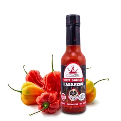 Image de Poppamies Habanero Sauce Piquante Sans Gluten, Lactose, Vegan Piquant : 5/10 150ml