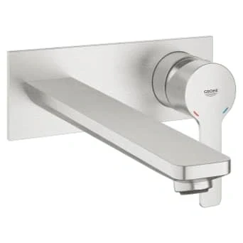 Afbeelding van Grohe Lineare New afdekset 2 gats wastafelkraan Supersteel