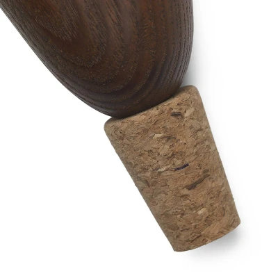 Afbeelding van Ferm LIVING Cairn Wijnstopper Set Van 2 Donkerbruin