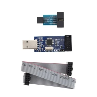 Afbeelding van the Lord of Tools 1 x AVR USB ISP ASP programmeur met 10 polige naar 6 kabel, compatibel Atmel en andere programmeurs