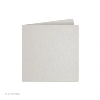 Image de Paquet de 25 cartes pliées Pollen 135x135mm Rose Poudré Irisé 210g