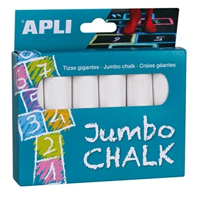Afbeelding van Apli 14370 Reuzenkrijt, wit, 6 stuks