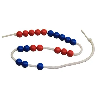 Afbeelding van WISSNER Actief leren rekenketting rood/wit 20 cijfers strand RE Plastic®