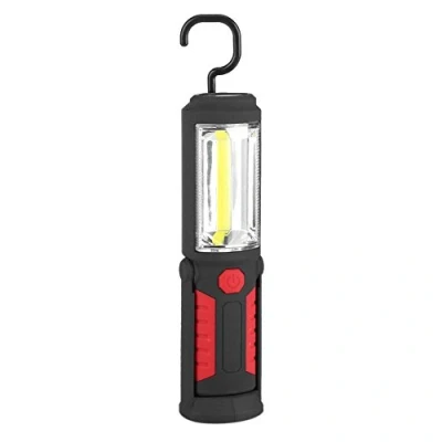Afbeelding van Zerodis led werklamp, oplaadbaar, met magnetische zaklamp, 2200 mAh, COB led, 650 lm, 3 W, voor auto, garage, werkplaats, camping, knutselen (rood)