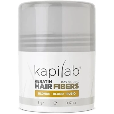 Afbeelding van Kapilab Keratine Volumepoeder Blond Geeft volume aan het haar Verbergt haaruitval 100% natuurlijk 5 gram