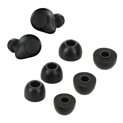 Afbeelding van kwmobile 6x cover voor oordopjes geschikt Jabra Elite 85t Van memory foam in zwart Maat S, M en L