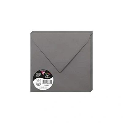 Image de Paquet de 20 enveloppes Pollen 165x165mm Gris Acier 120g