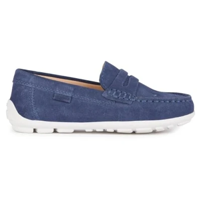 Afbeelding van Geox J New Fast Boy A mocassins voor jongens, Marineblauw en wit