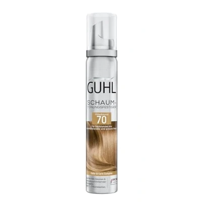Afbeelding van Guhl Gekleurd schuim, kleur 70, middenblond, voor lichtblond tot donkerblond en grijs haar, zachte grip, volume kleurglans, houdt 1 3 wasbeurten