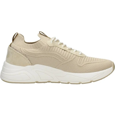 Afbeelding van SUB55 Sneakers laag, Dames, Maat: 37, Beige Textiel
