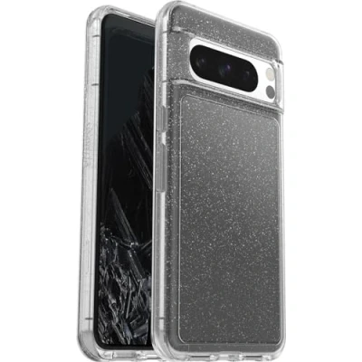 Image de OtterBox Symmetry Series Clear Coque de protection pour téléphone portable polycarbonate, caoutchouc synthétique stardust (paillettes transparentes) Google Pixel 8 Pro
