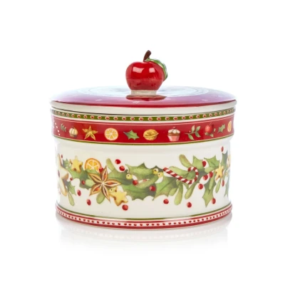 Afbeelding van Villeroy &amp; Boch Winter Bakery Delight Kerst Snoeppot 13,5 Cm Rood