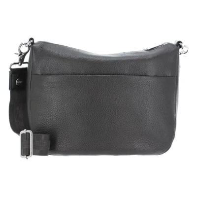 Afbeelding van MANDARINA DUCK Leren Schoudertas Mellow Lux Hobo Graphite Grijs