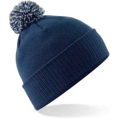 Afbeelding van Beechfield Muts Snowstar B450 French Navy / Light Grey