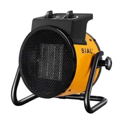 Afbeelding van SIAL Ventilatorkachel, 2000 W, elektrische radiator, keramiek, industriële verwarming, snelle warmte 3 seconden, thermostaat en oververhittingsbeveiliging (geel)