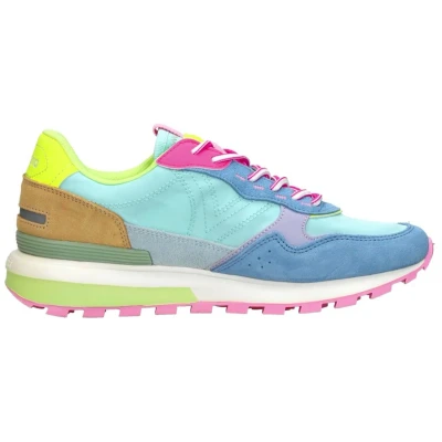 Afbeelding van Victoria Luna 1156110 Lage Sneakers van Nylon &amp; Meerkleurige Onderdelen Leer Gekartelde Zool voor Dames, Roze
