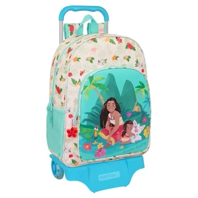 Afbeelding van Schoolrugzak met Wielen Vaiana Blauw Beige 33 x 42 14 cm