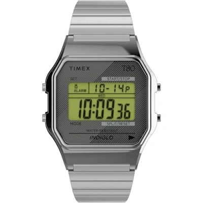Afbeelding van Timex Pac Man T80 horloge 34 mm, Zilveren verlenging, 34mm