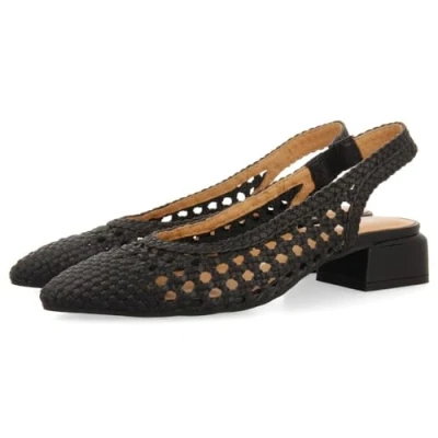 Afbeelding van GIOSEPPO Ballerines tressées en cuir noir pour femme PISKOVE, Noir, 41 EU
