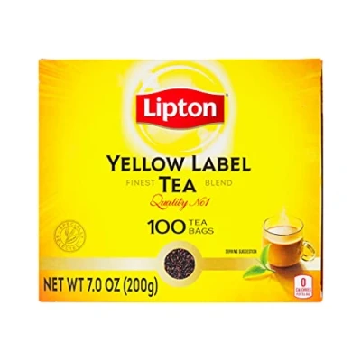 Afbeelding van Lipton Yellow Label Finest Tea Blend Kwaliteit nr. 1, 100 zakjes (150 g)