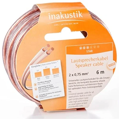 Afbeelding van Inakustik Ster (10 m, 1.50 mm²), Luidsprekerkabel, Transparant
