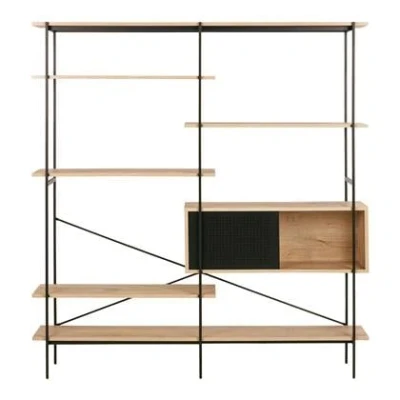 Afbeelding van Boekenkast Rechthoek Naturel MDF 172x27x188cm Giga Living