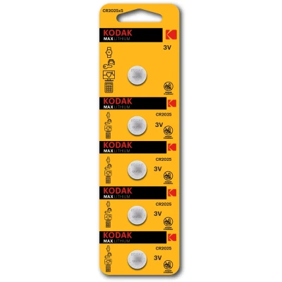 Afbeelding van CR2025 Lithium batterijen 5 stuks Kodak