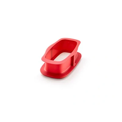 Afbeelding van Lékué Rechthoekige Springvorm Uit Silicone Rood Met Keramisch Bord Wit 24x14.4x7.6cm