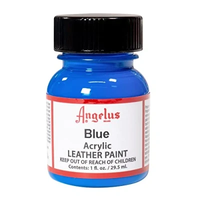 Afbeelding van Angelus Leather Acrylic Paint textielverf voor leren stoffen acrylbasis Blue 29,5ml