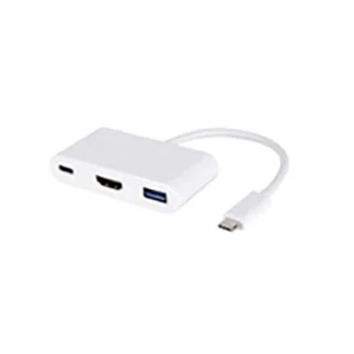 Afbeelding van MicroConnect USB C naar (USB C, 3 Havens), Docking station + hub, Wit