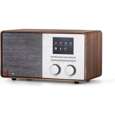 Afbeelding van Pinell Supersound 301 DAB+ Internetradio Spotify Connect walnoot hout