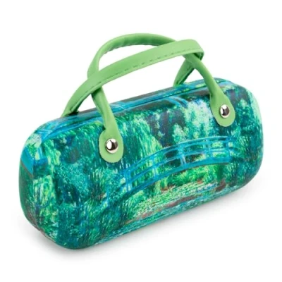 Afbeelding van PracticDomus Universele hardcase voor brillen, flexibele sluiting en zachte handgrepen, binnenkant gevoerd met fluweel, Monet, 16 x 7 cm, Monet
