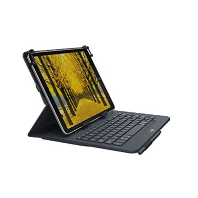 Afbeelding van Bluetooth toetsenbord met tablethouder Logitech 920 008336 Zwart QWERTY Spaans