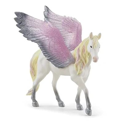 Afbeelding van Gevleugeld Pegasus Beeldje Met Glanzende Vleugels En Manen Leuk Duurzaam Paardenbeeldje Cadeau Voor Kinderen Vanaf 5 Jaar
