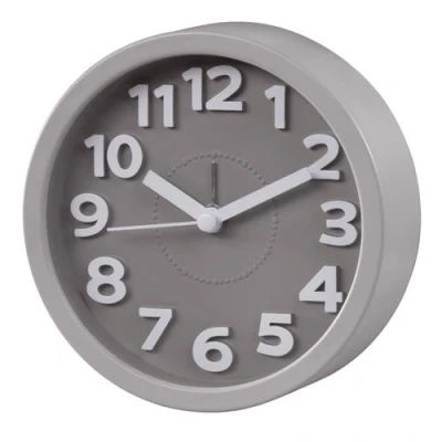 Image de Réveil retro rond taupe