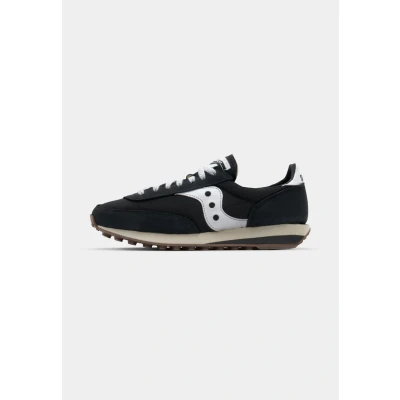 Afbeelding van Saucony Trainer 80 Unisex Sneakers laag, Maat: 37.5, Black/white Leer en textiel