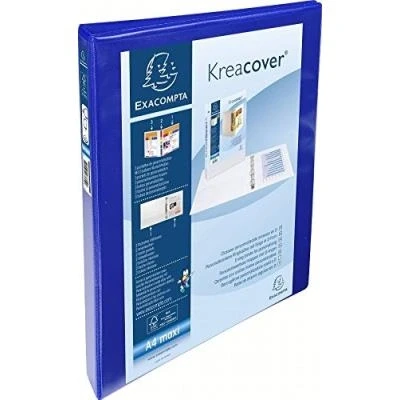 Image de Classeur 4 anneaux en d 16mm remborde 3 pochettes exterieures krea cover a4 maxi exacompta 51840bodse