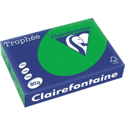 Afbeelding van Clairefontaine Trophée Intens, gekleurd papier, A4, 80 g, 500 vel, biljartgroen papier