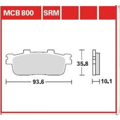 Afbeelding van Remblokkenset, schijfrem TRW MCB800SRM